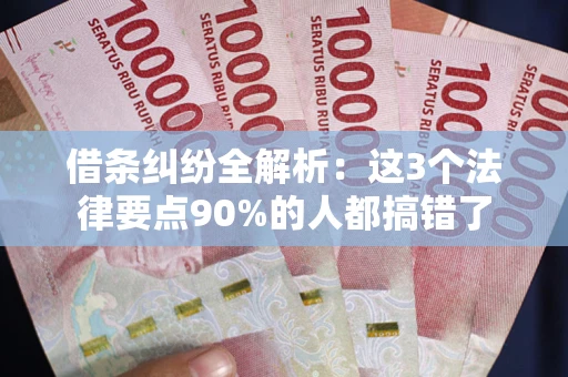 北京借条纠纷全解析：这3个法律要点90%的人都搞错了