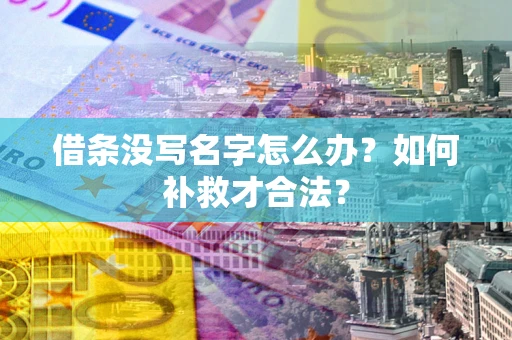 北京借条没写名字怎么办？如何补救才合法？
