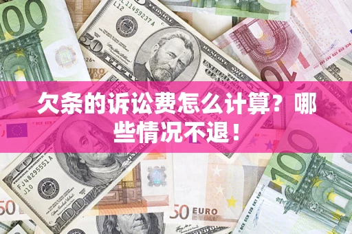北京欠条的诉讼费怎么计算？哪些情况不退！