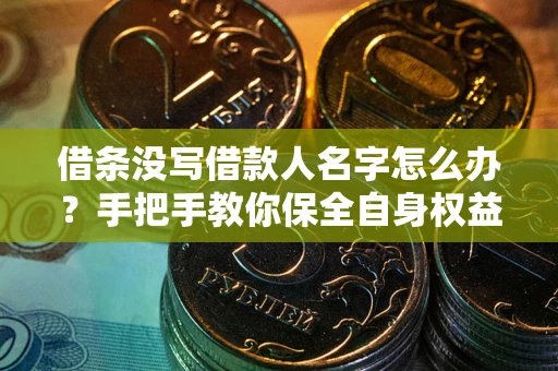 北京借条没写借款人名字怎么办？手把手教你保全自身权益