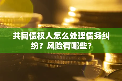 北京共同债权人怎么处理债务纠纷？风险有哪些？